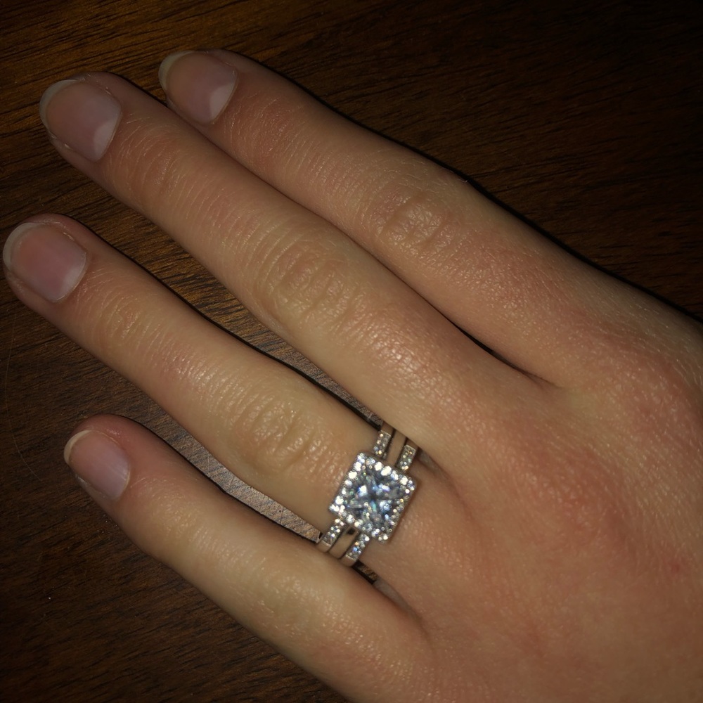 CZ Princess cut Wedding RING